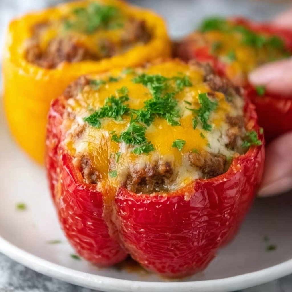 Smoky BBQ Meatloaf Stuffed Peppers Recipe - Recipe Image