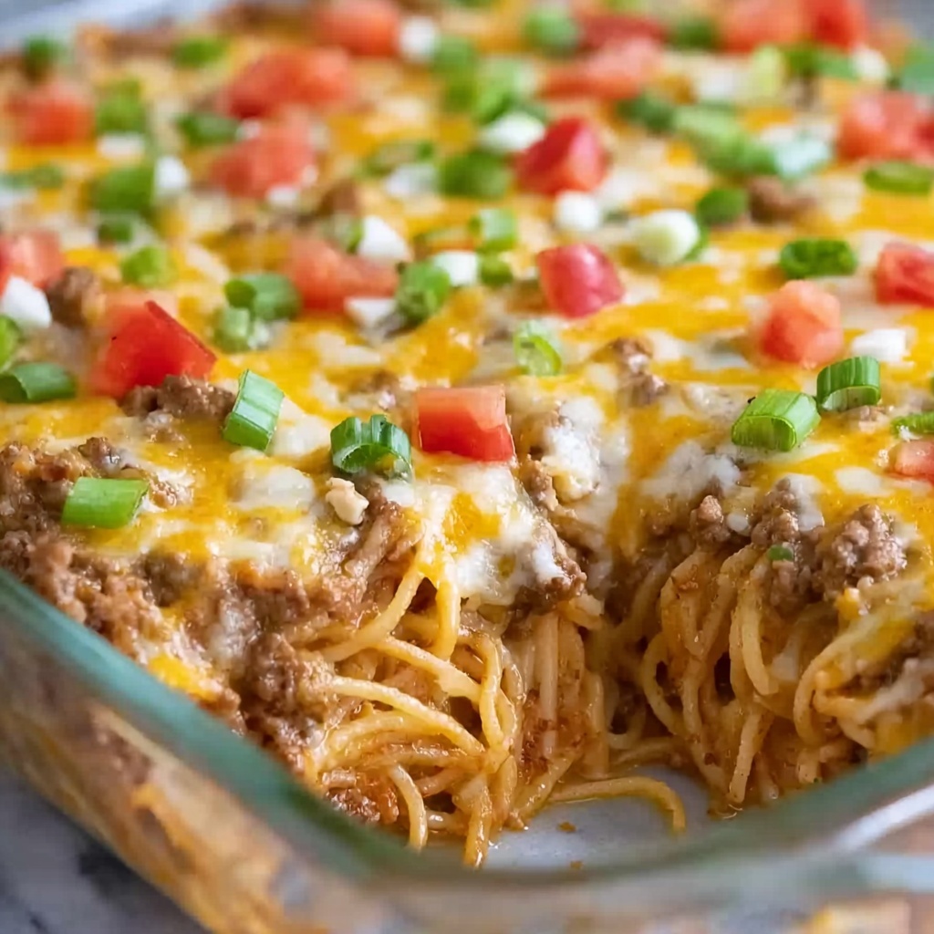 Taco Spaghetti Casserole Recipe - Recipe Image