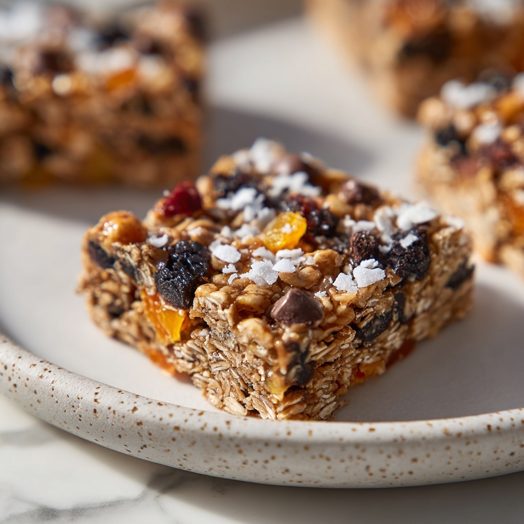 Baked Oatmeal Cake with Almonds, Chocolate Chips, and Coconut Recipe - Recipe Image