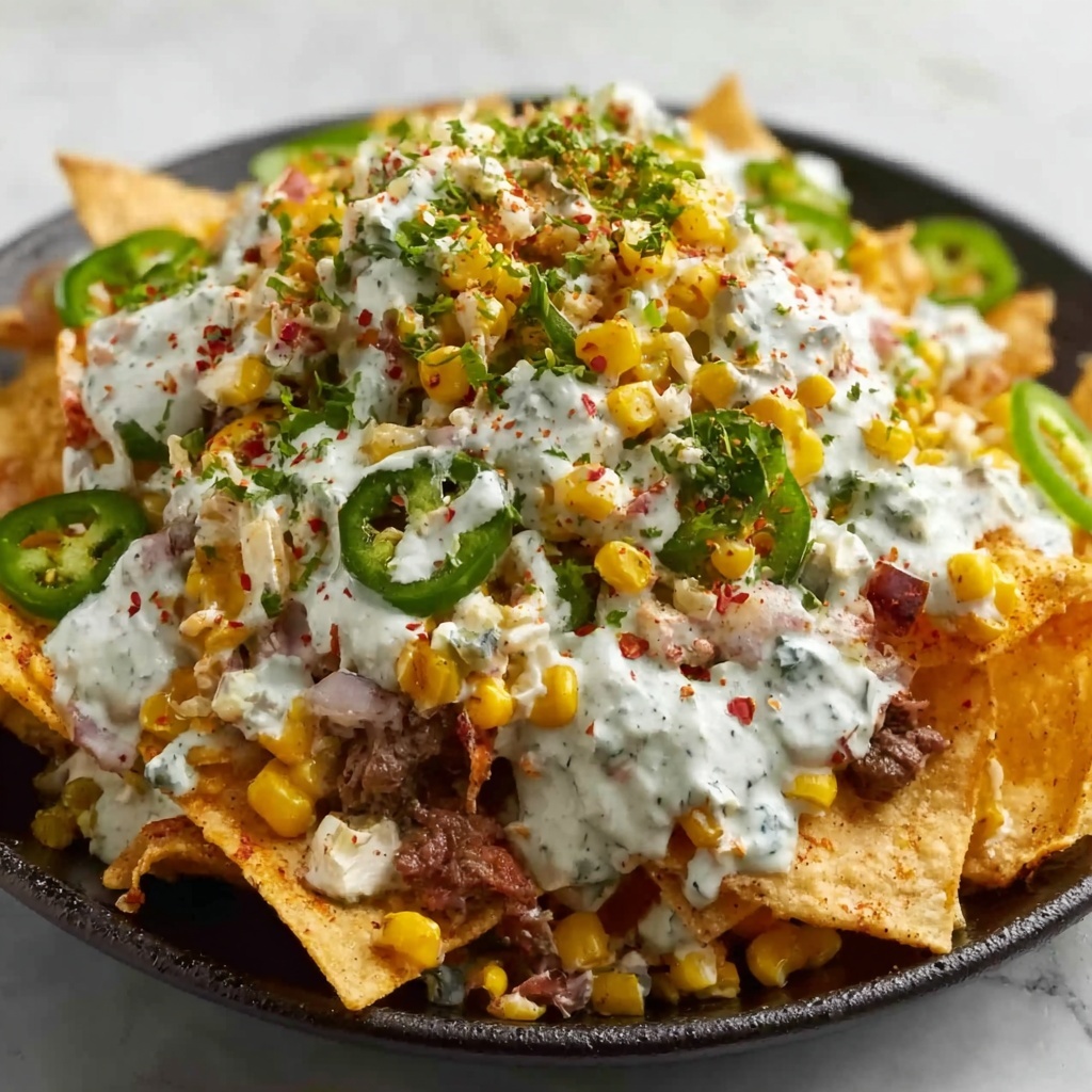 Street Corn Nachos: The Ultimate Cilantro-Lime Cheese Delight Recipe - Recipe Image