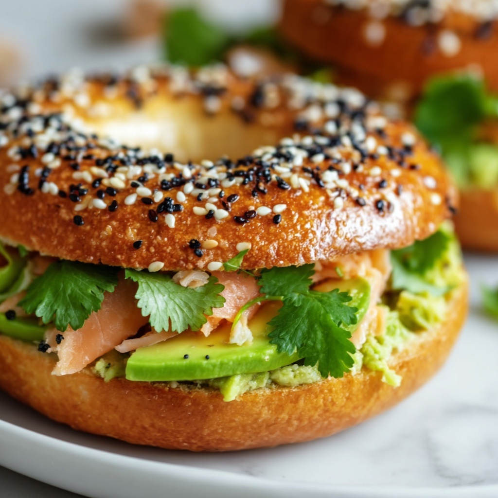 Avocado Tuna Melt Bagels Recipe - Recipe Image