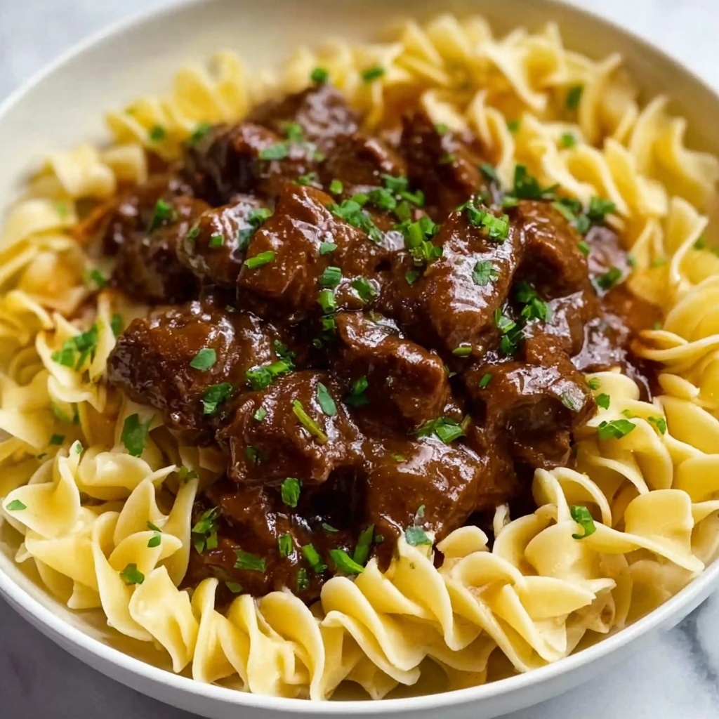 Crockpot Beef Tips & Noodles Recipe - Recipe Image