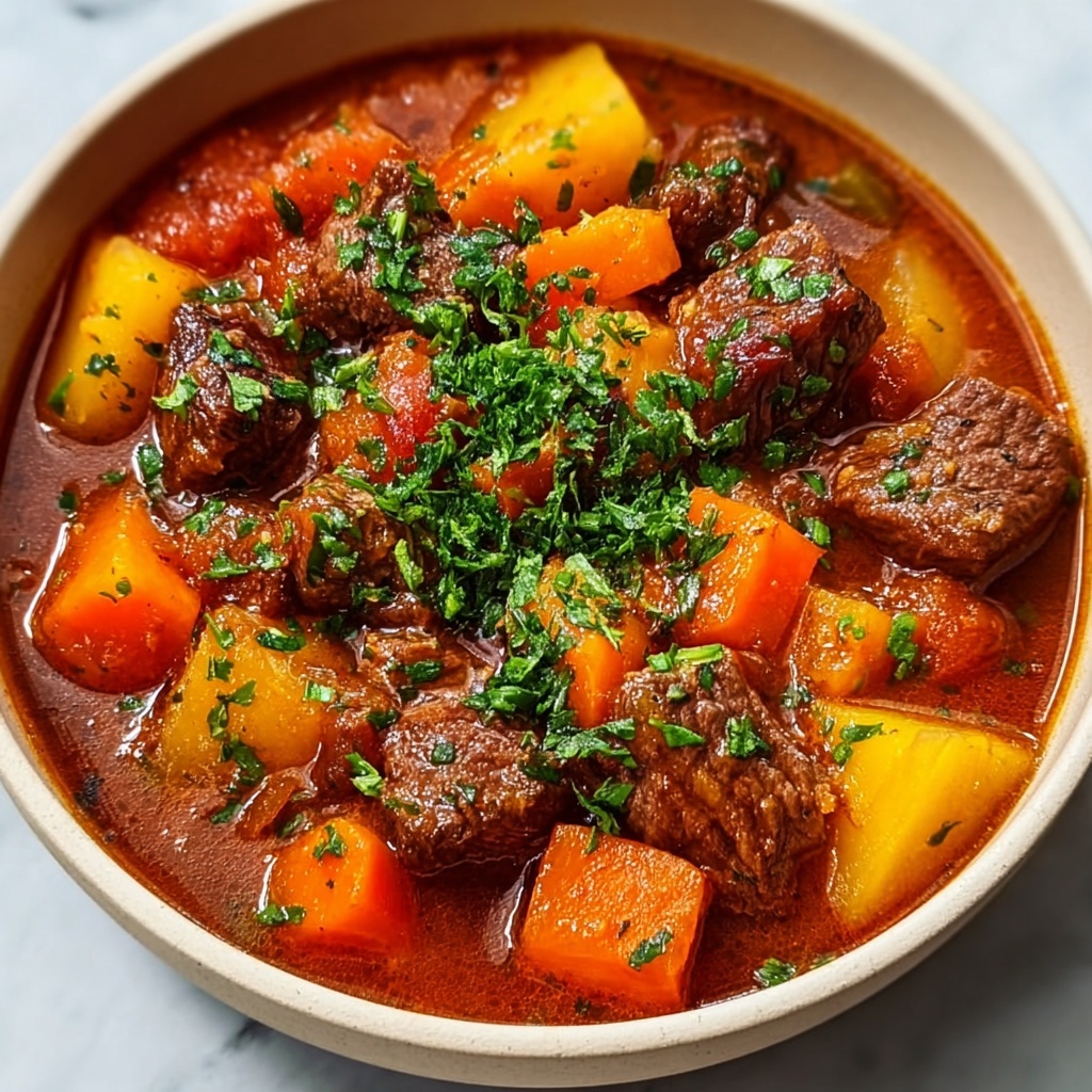 Melt-in-Your-Mouth Beef Stew with Vegetable Ragout Recipe - Recipe Image