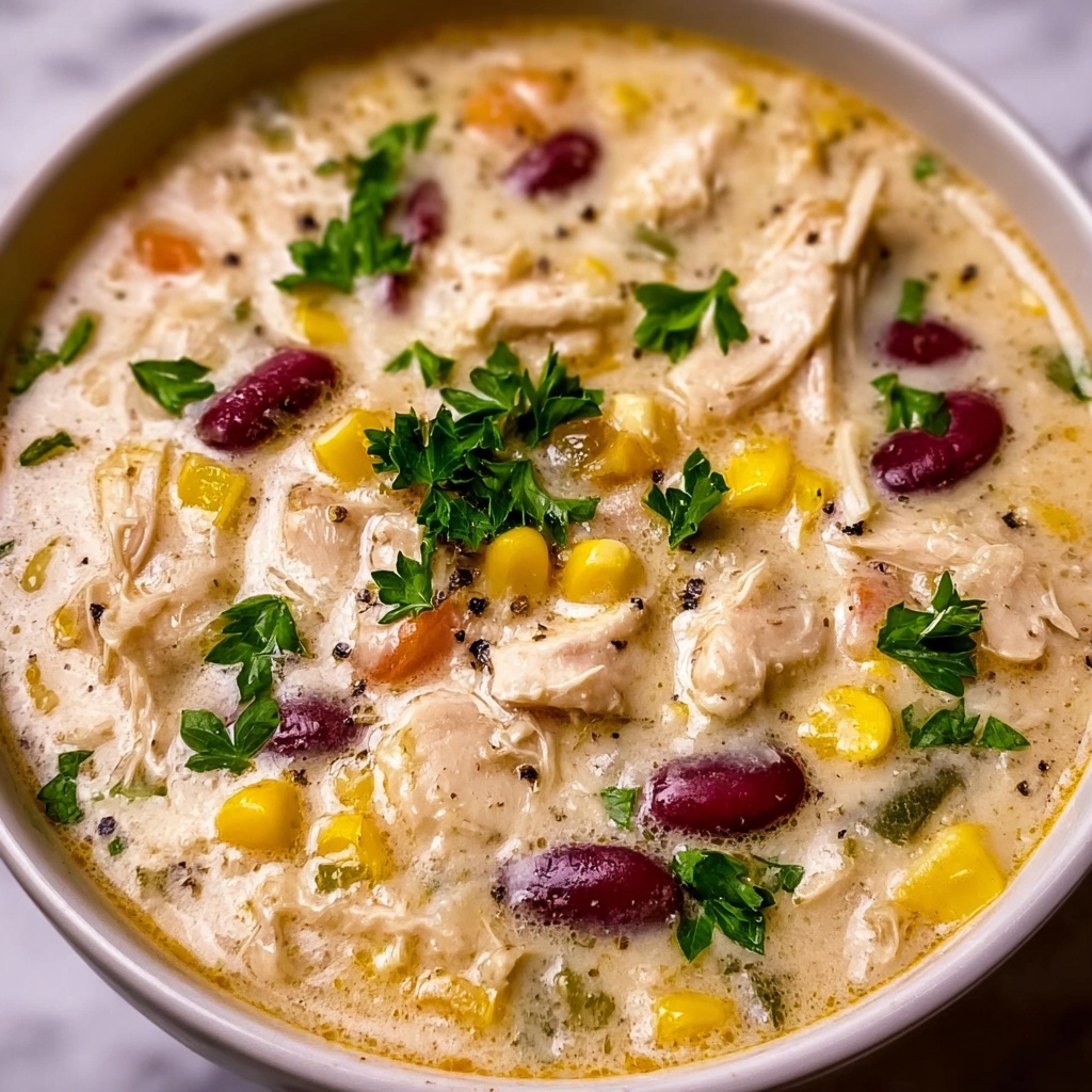 Crockpot Cream Cheese Chicken Chili Recipe - Recipe Image