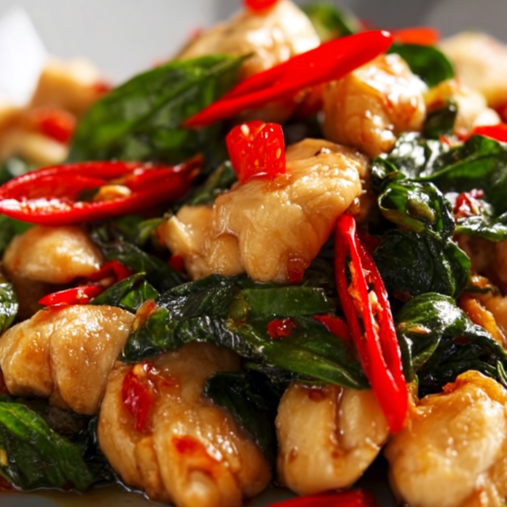 Thai Basil Chicken Recipe - Recipe Image