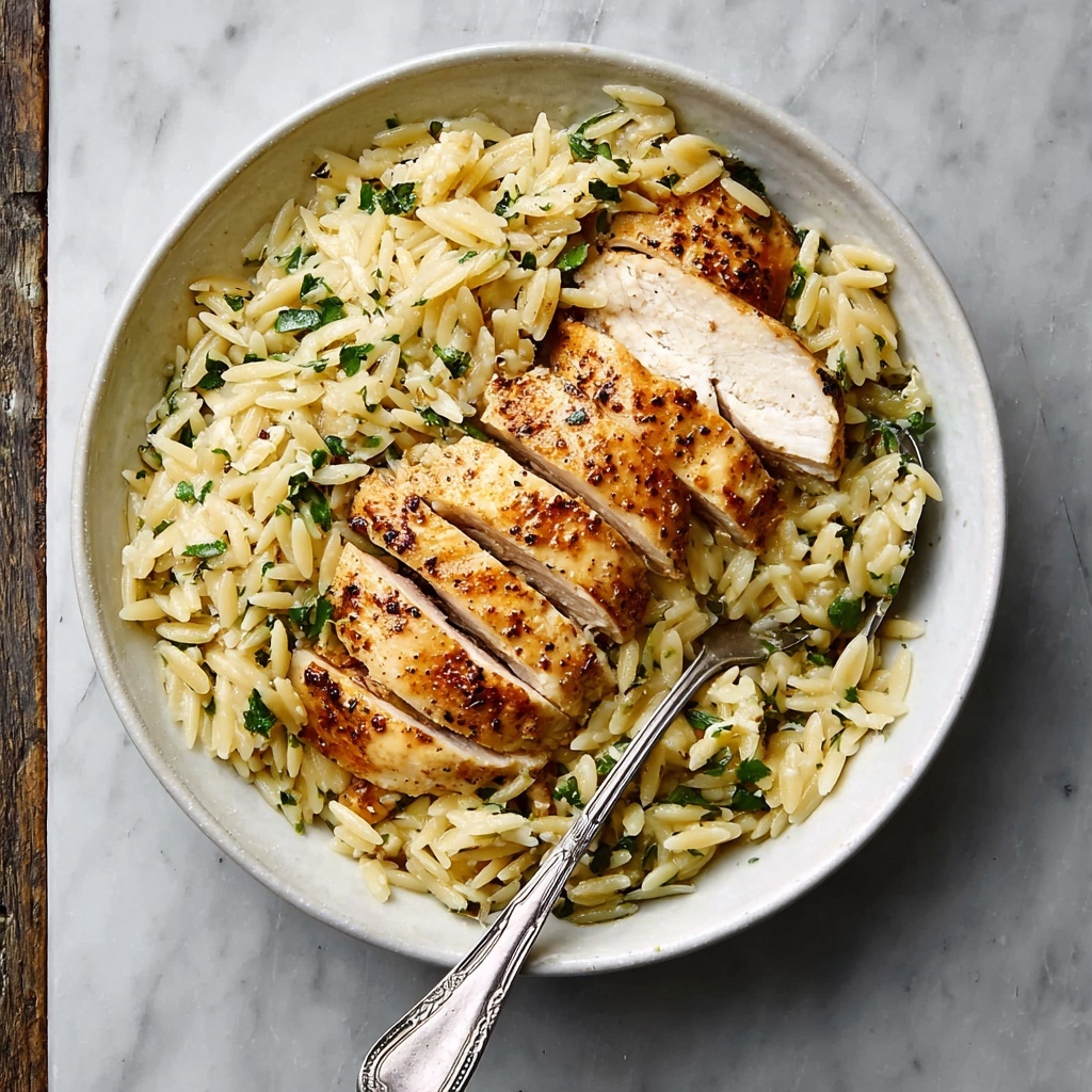 Tender Chicken Orzo with Parmesan Recipe - Recipe Image
