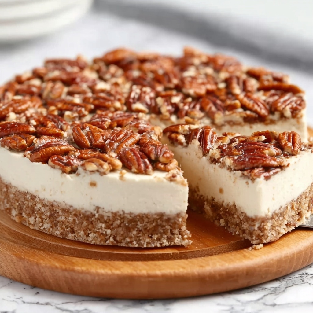 No-Bake Keto Pecan Pie Cheesecake Recipe - Recipe Image