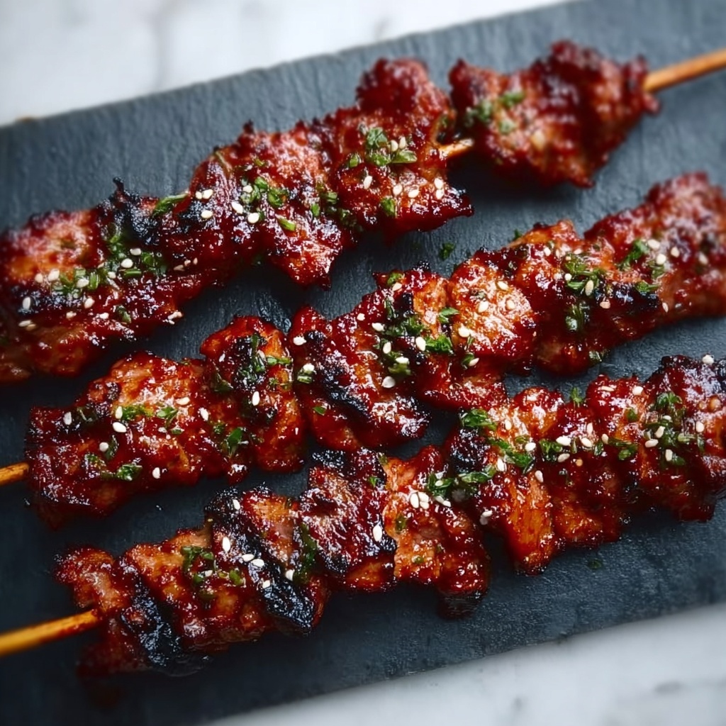 Korean Chicken Skewers Recipe - Recipe Image