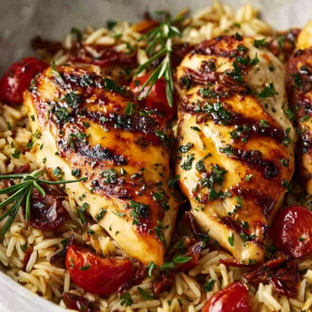 Delicious Mediterranean Chicken with Orzo Recipe - Recipe Image
