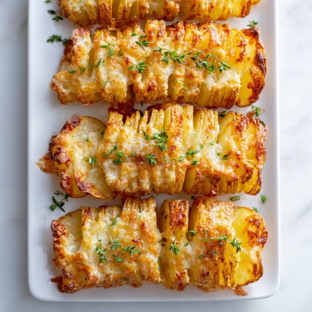 Crispy Garlic Domino Potato Bake Recipe - Recipe Image