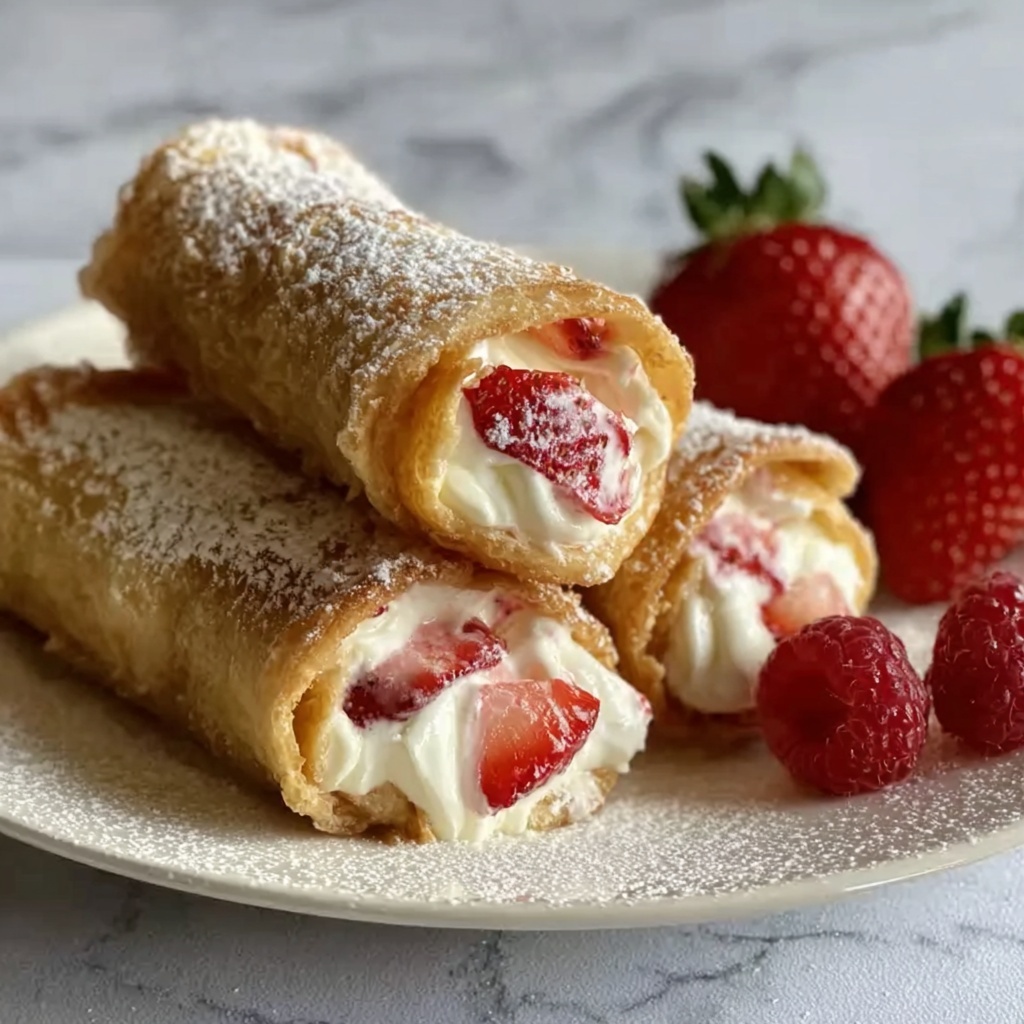 Strawberry Cheesecake Eggroll Bites Recipe - Recipe Image