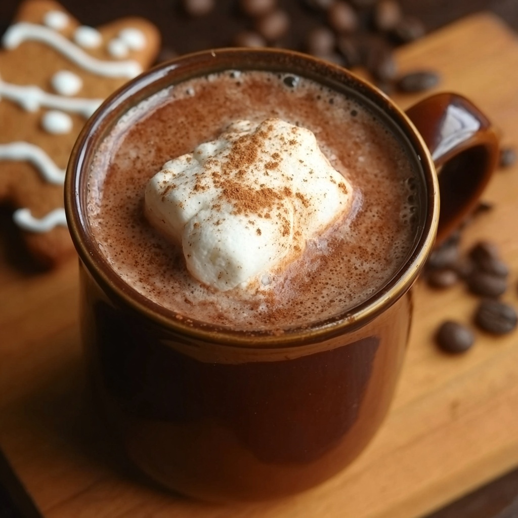 Homemade Gingerbread Hot Chocolate with Bourbon Recipe - Recipe Image