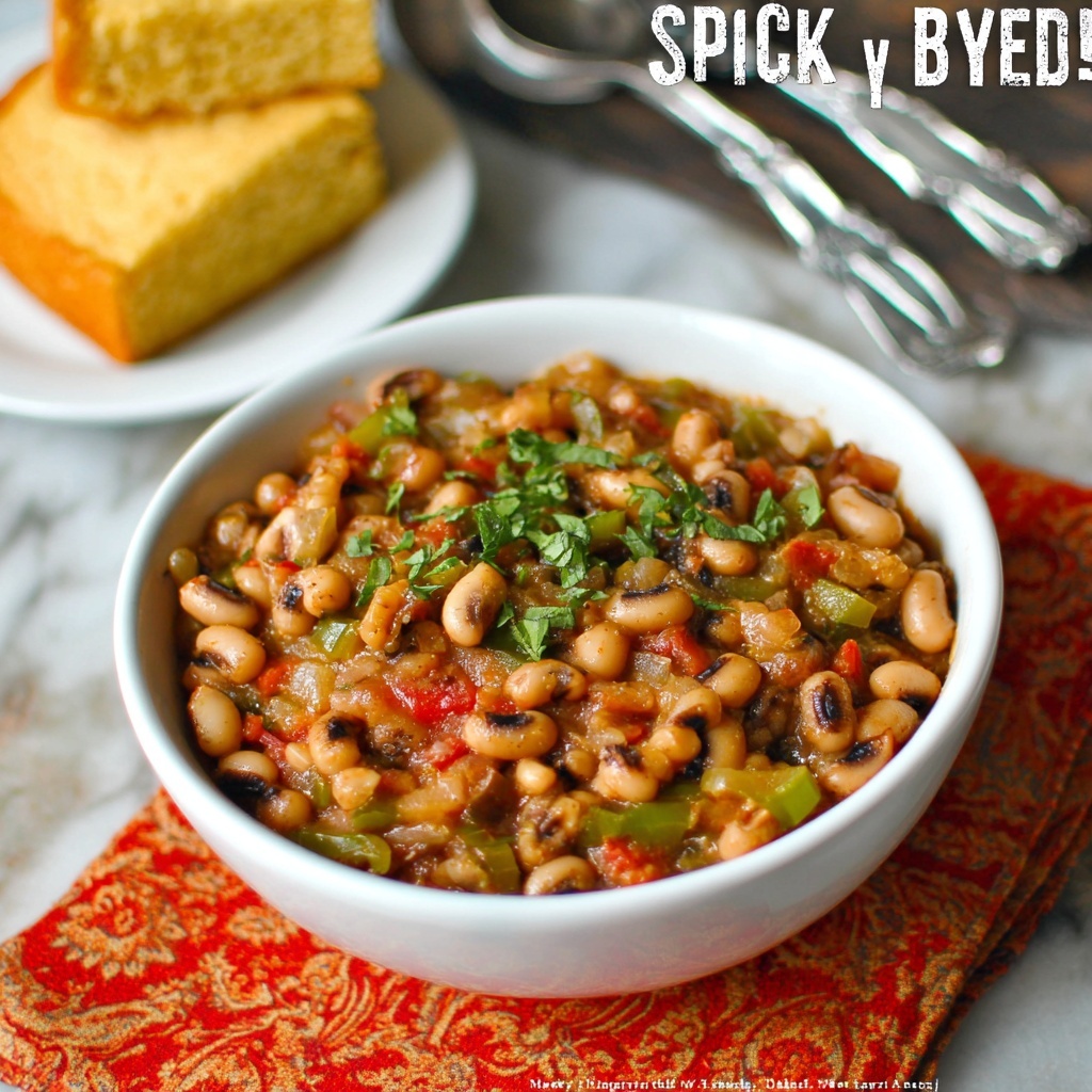 Slow Cooker Spicy Black Eyed Peas Recipe - Recipe Image