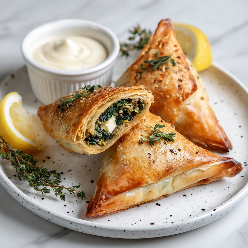 Spinach and Feta Puff Pastry Parcels Recipe - Recipe Image