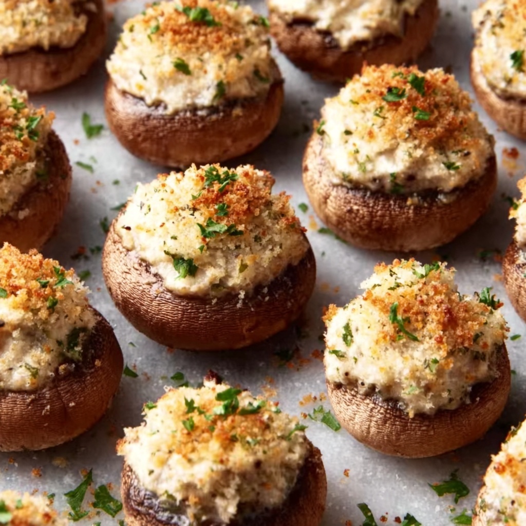 Stuffed Mushrooms with Parmesan and Garlic Recipe - Recipe Image