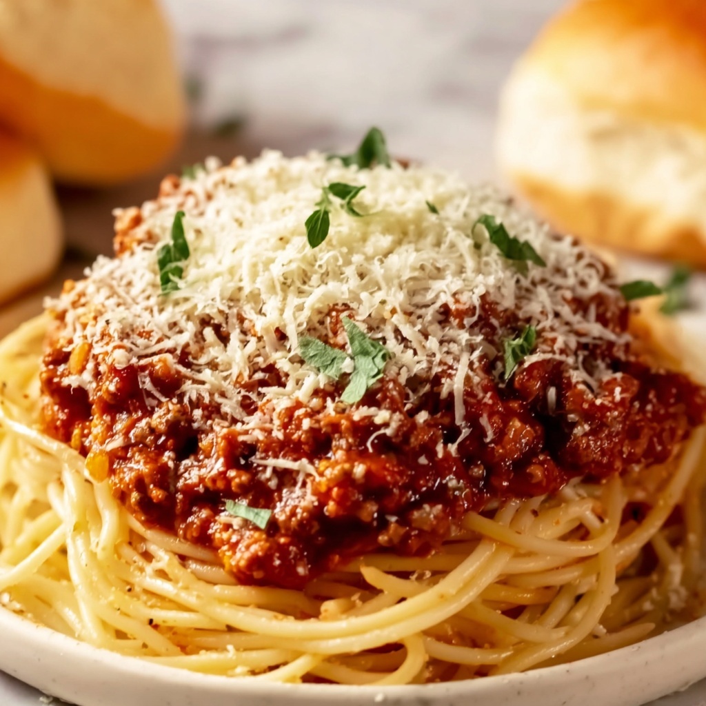 Personal Spaghetti Bread Bowl Recipe - Recipe Image
