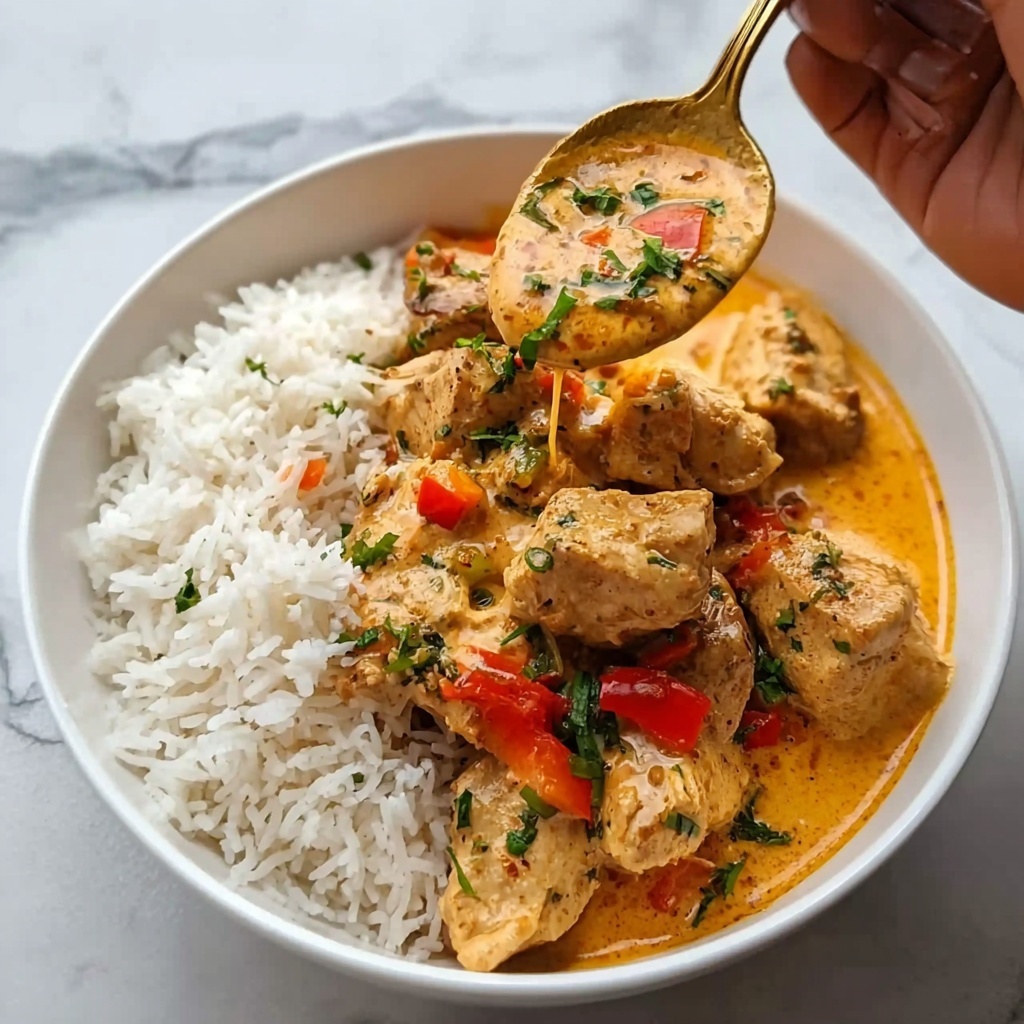 Creamy Paprika Chicken with Tender Rice in a Velvety Sauce Recipe - Recipe Image
