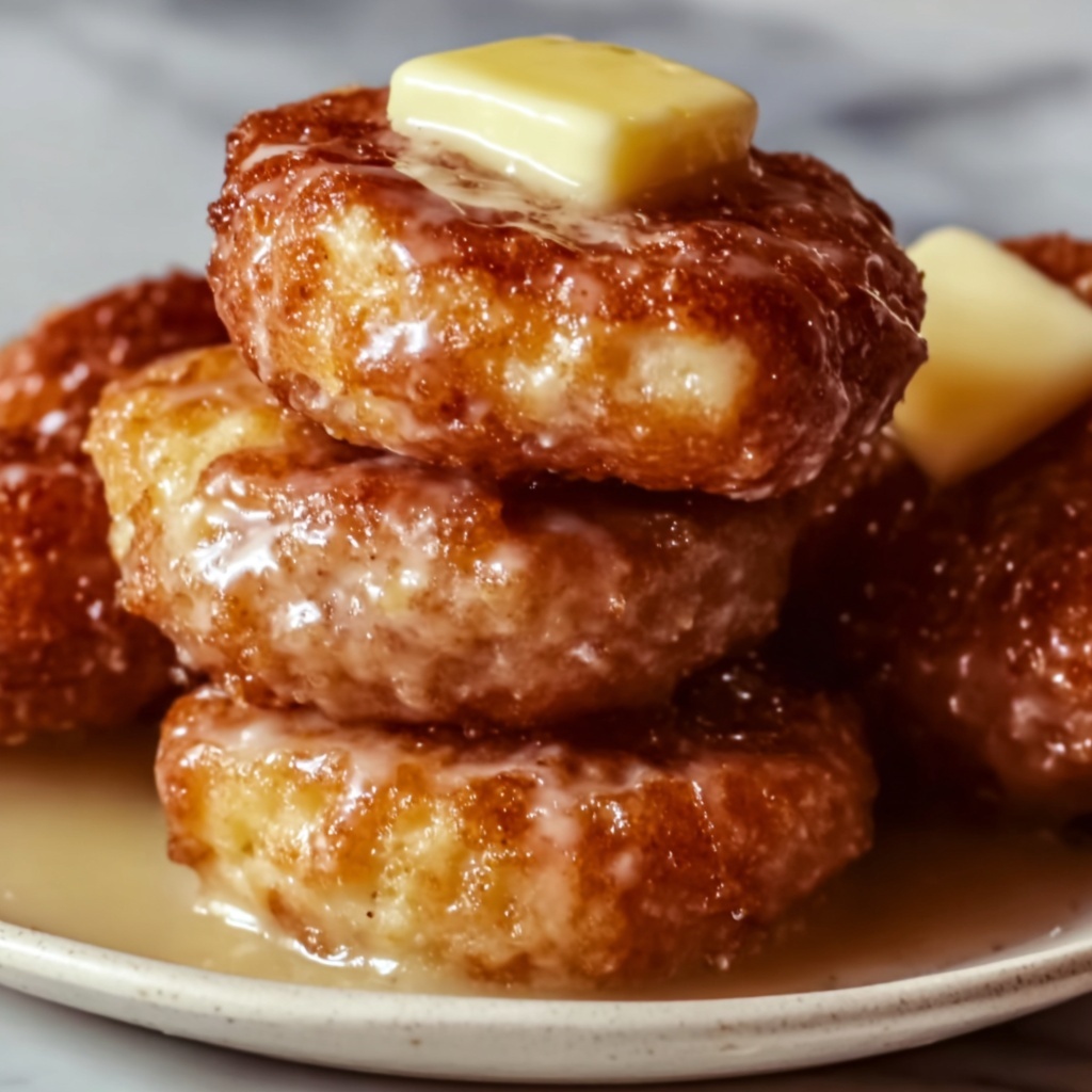 Soft Cinnamon Apple Fritters with Vanilla Glaze Recipe - Recipe Image
