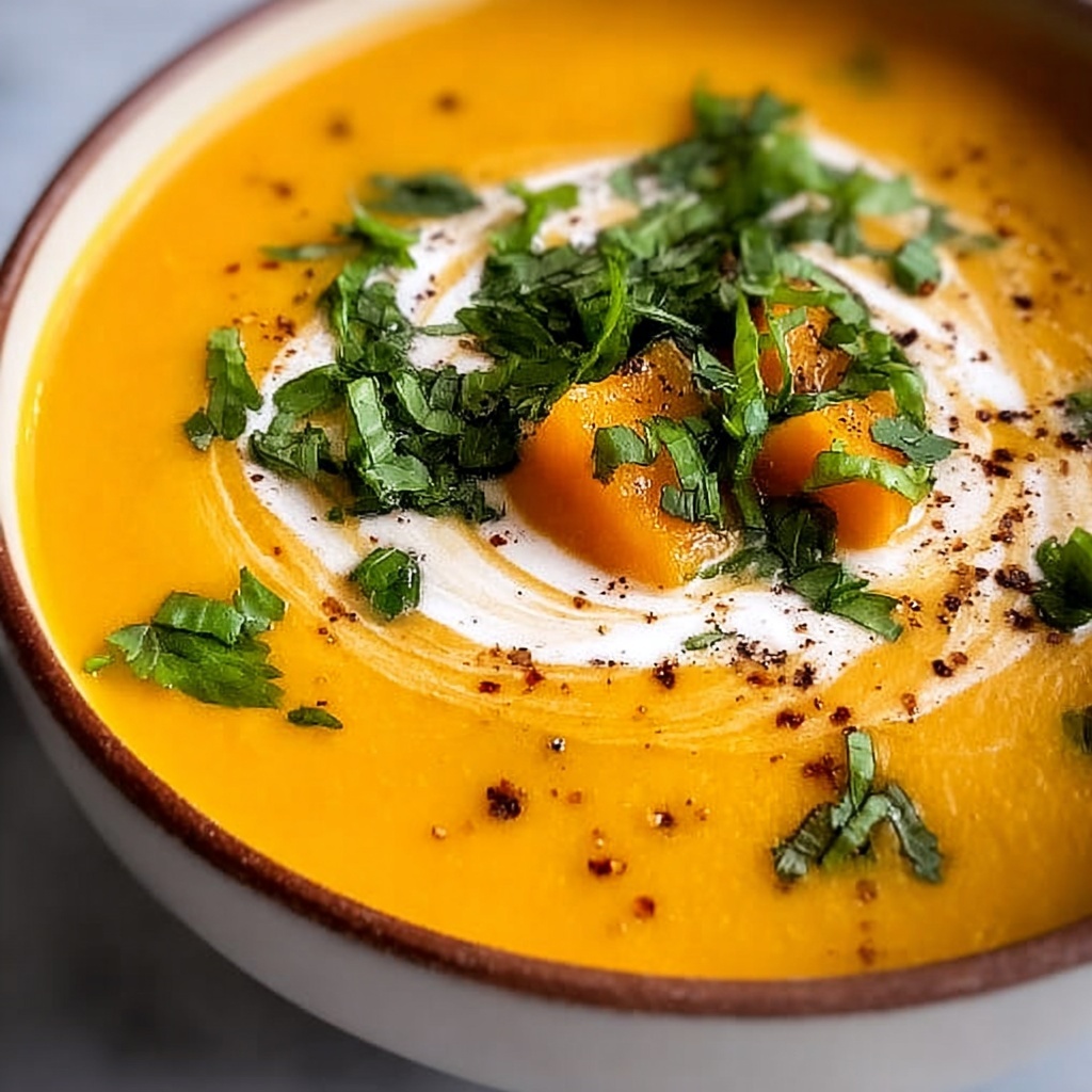 Spicy Butternut Squash and Sweet Potato Soup Recipe - Recipe Image