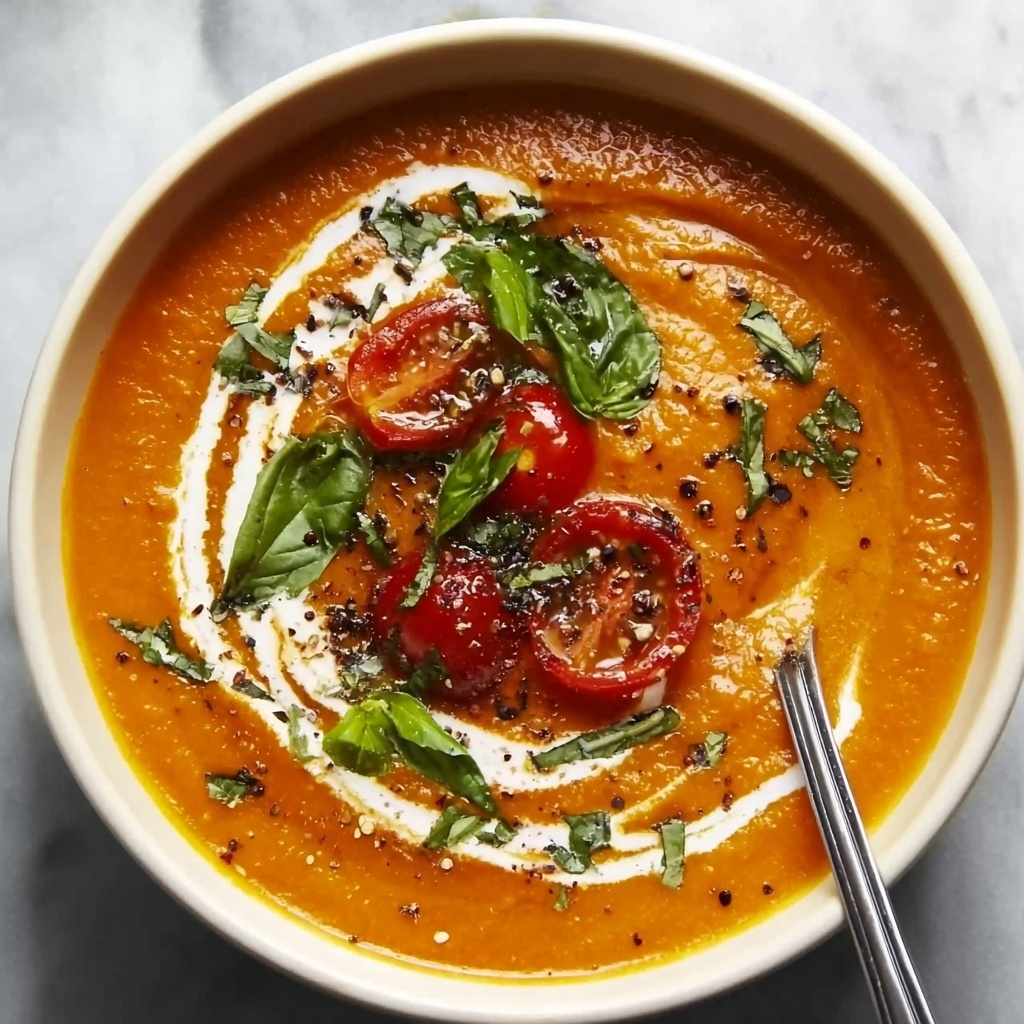 Homemade Roasted Tomato Soup Recipe - Recipe Image