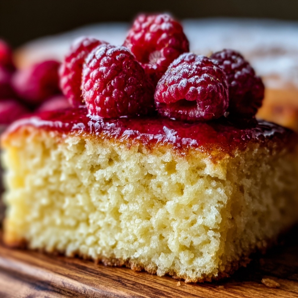 Grilled Sunny Lemon Pound Cake with Raspberries Recipe - Recipe Image