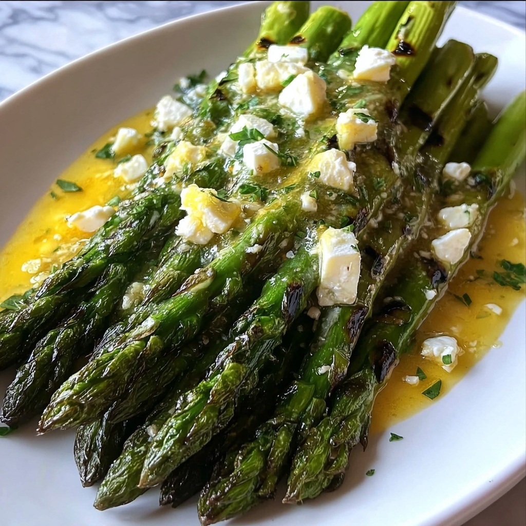 Lemon and Feta Grilled Asparagus Recipe - Recipe Image