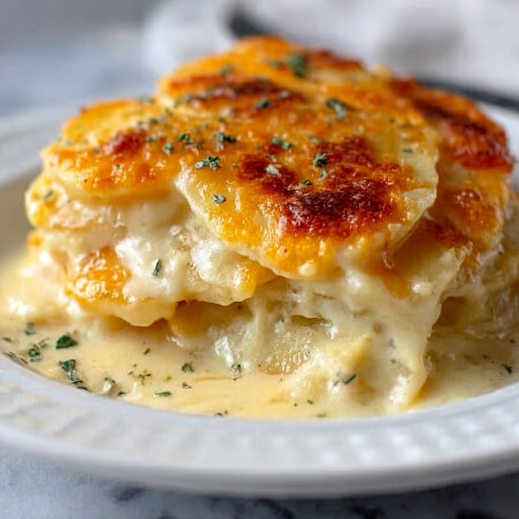 Creamy Cheddar and Gruyère Scalloped Potatoes Recipe - Recipe Image
