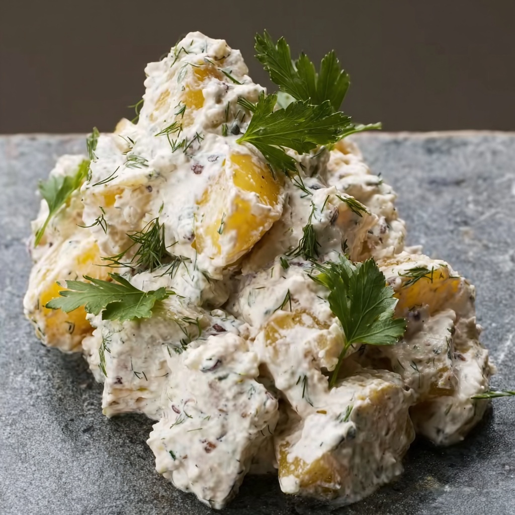 Creamy Herb Potato Salad with Greek Yogurt and Fresh Dill Recipe - Recipe Image