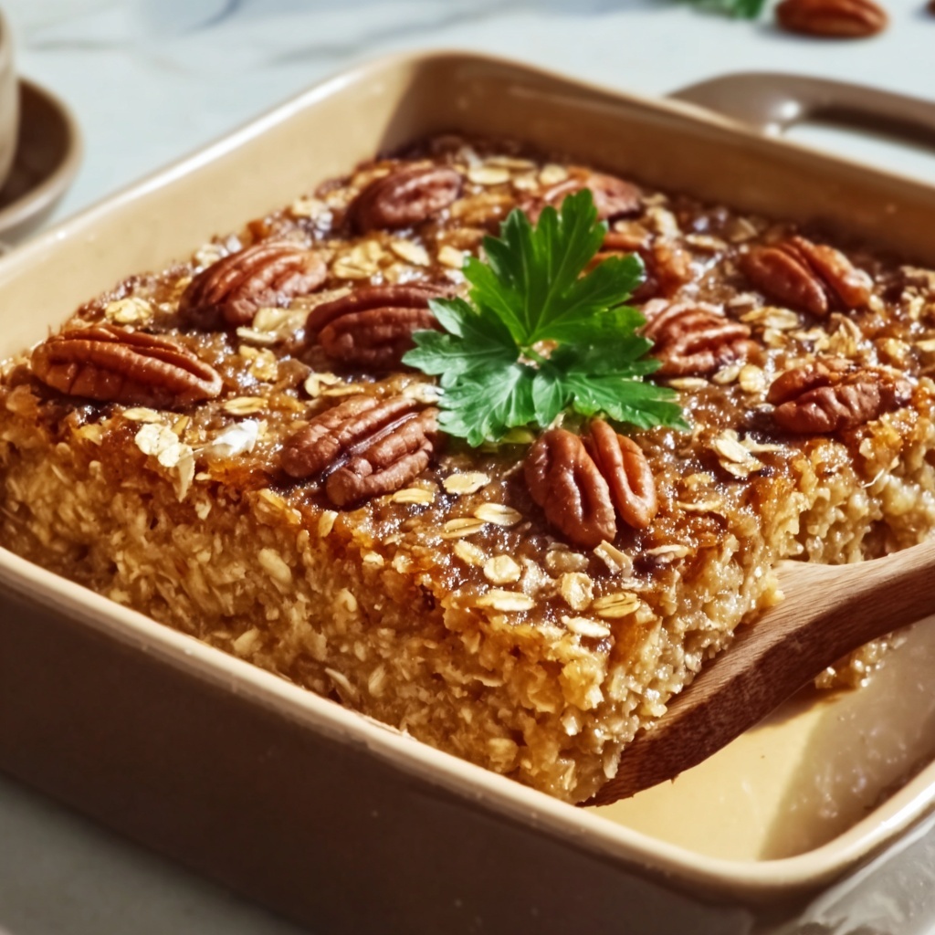 No-Flour, No-Sugar Oatmeal Breakfast Bake Recipe - Recipe Image