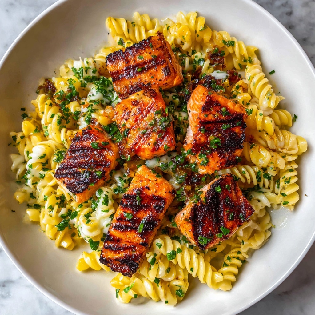 Salmon Bites with Lemon Butter Orzo Recipe - Recipe Image