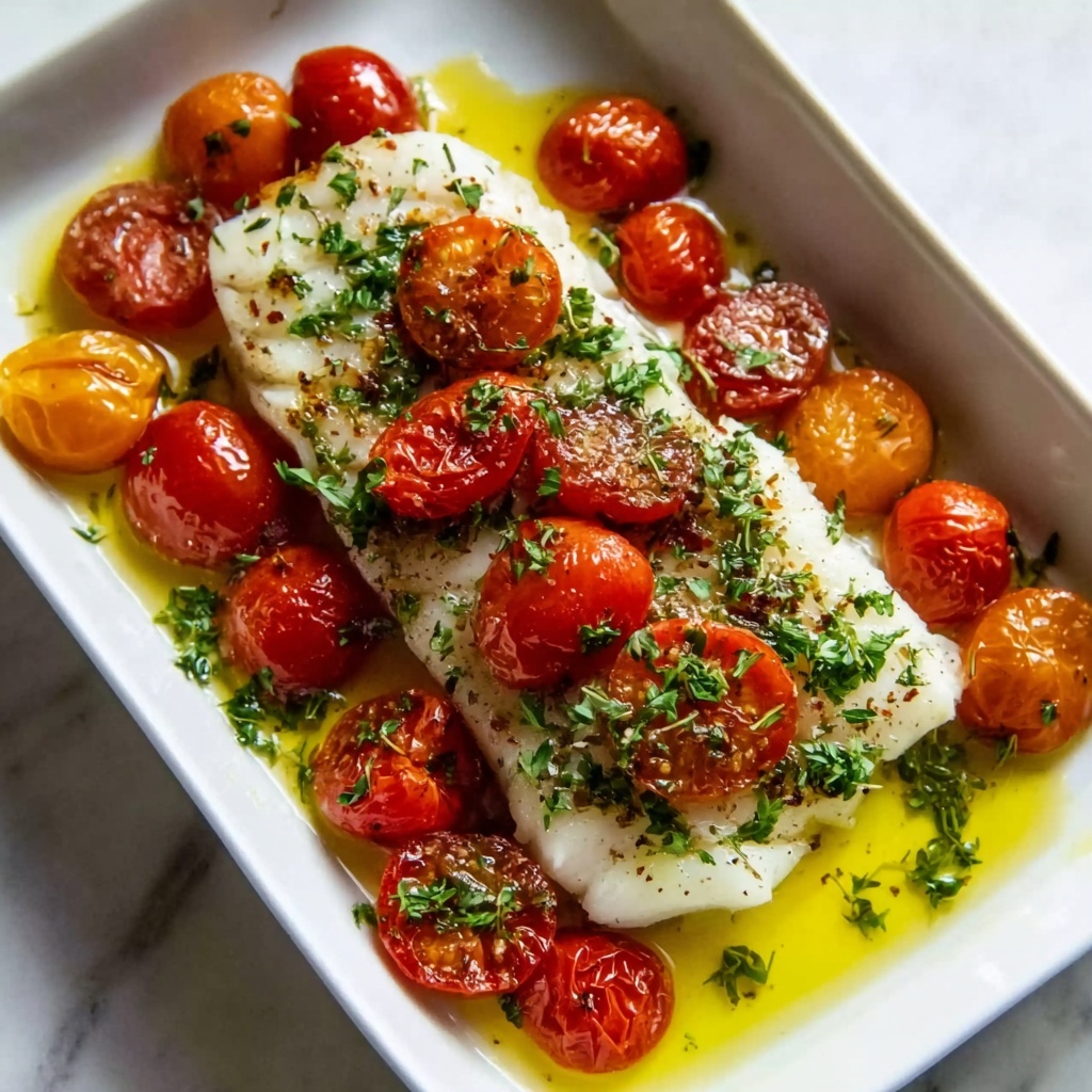 Cod with Tomato and Herb Butter Recipe - Recipe Image