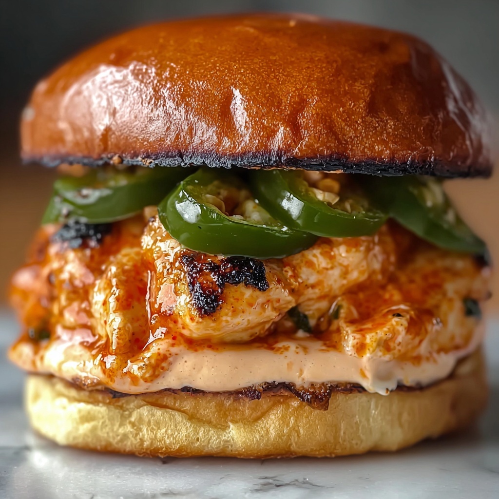 Buffalo Chicken Jalapeño Burger Recipe - Recipe Image