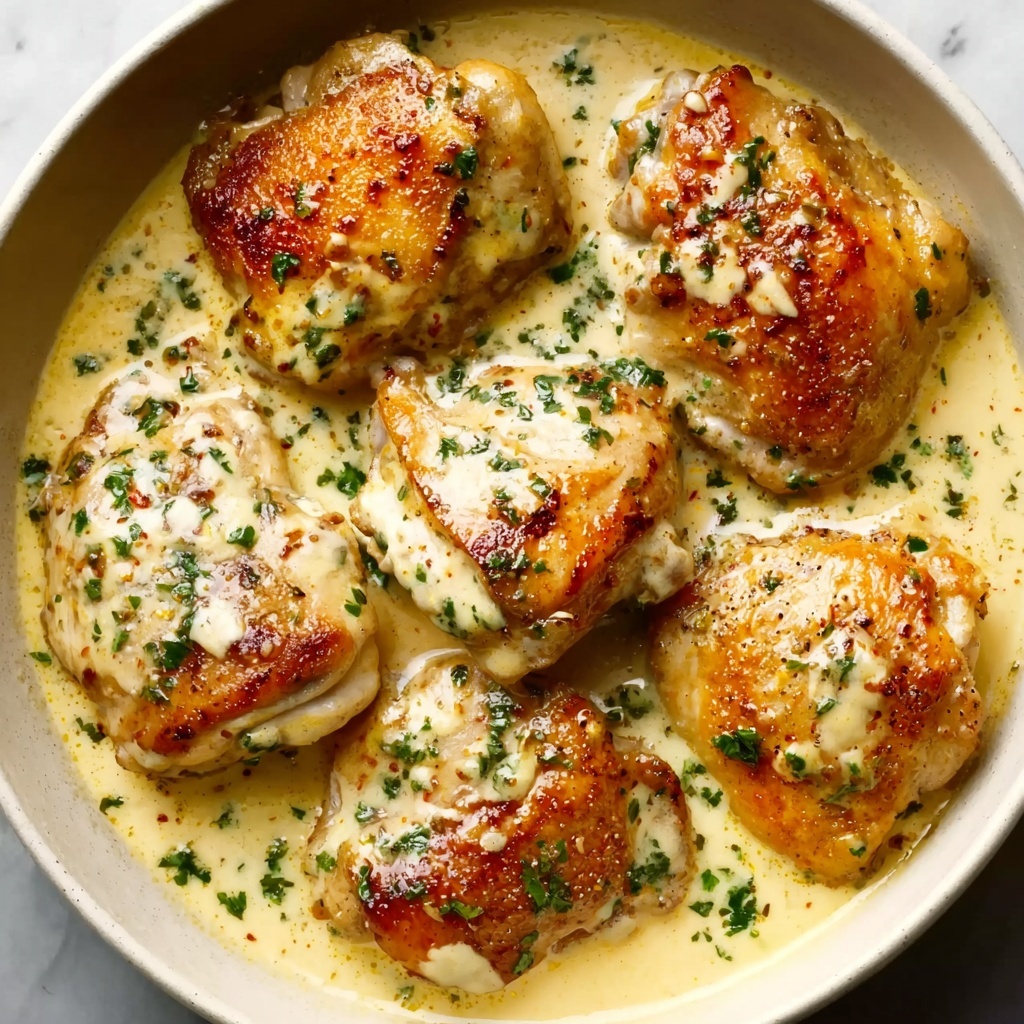 Creamy Oven-Baked Chicken Thighs Recipe - Recipe Image