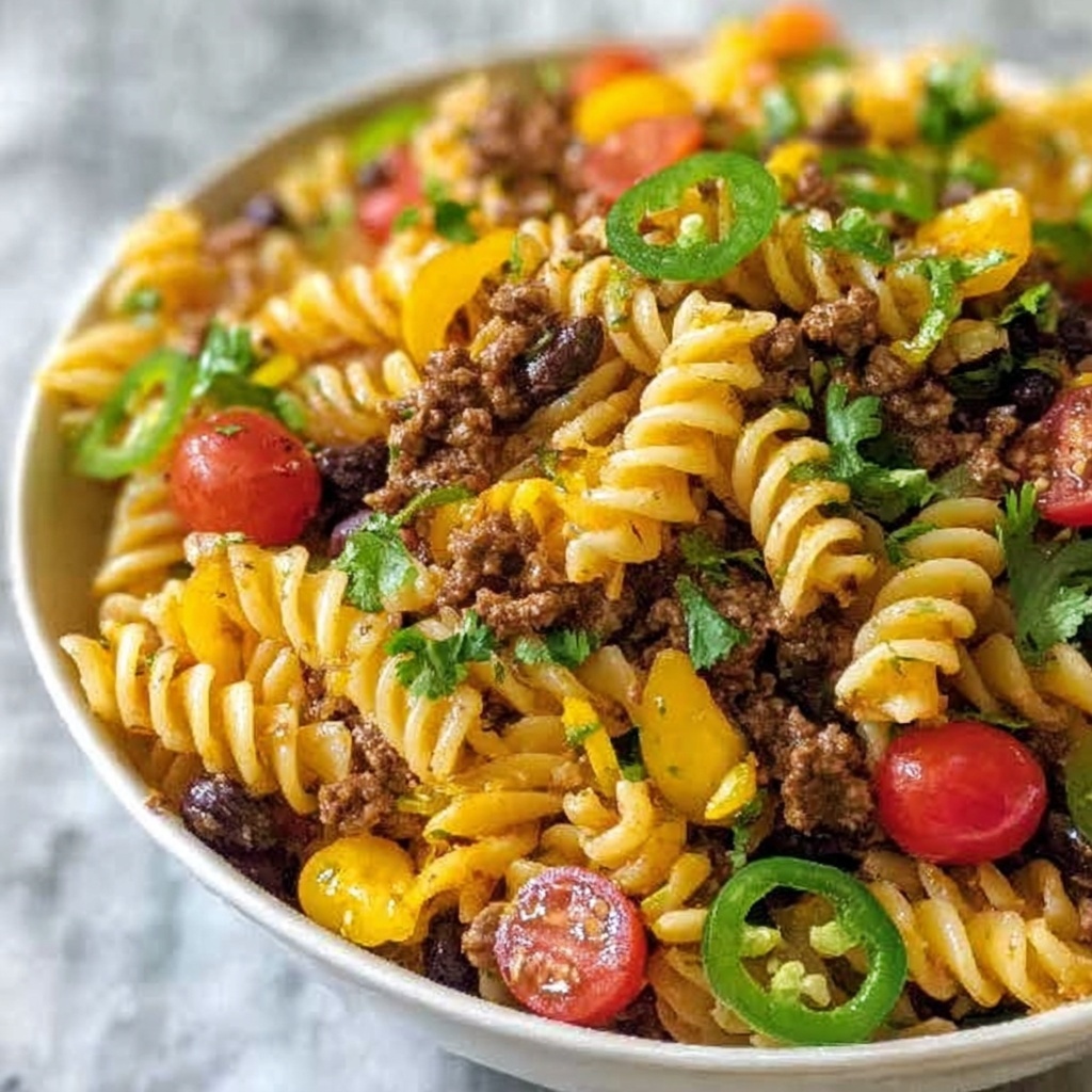 Taco Pasta Salad Recipe - Recipe Image