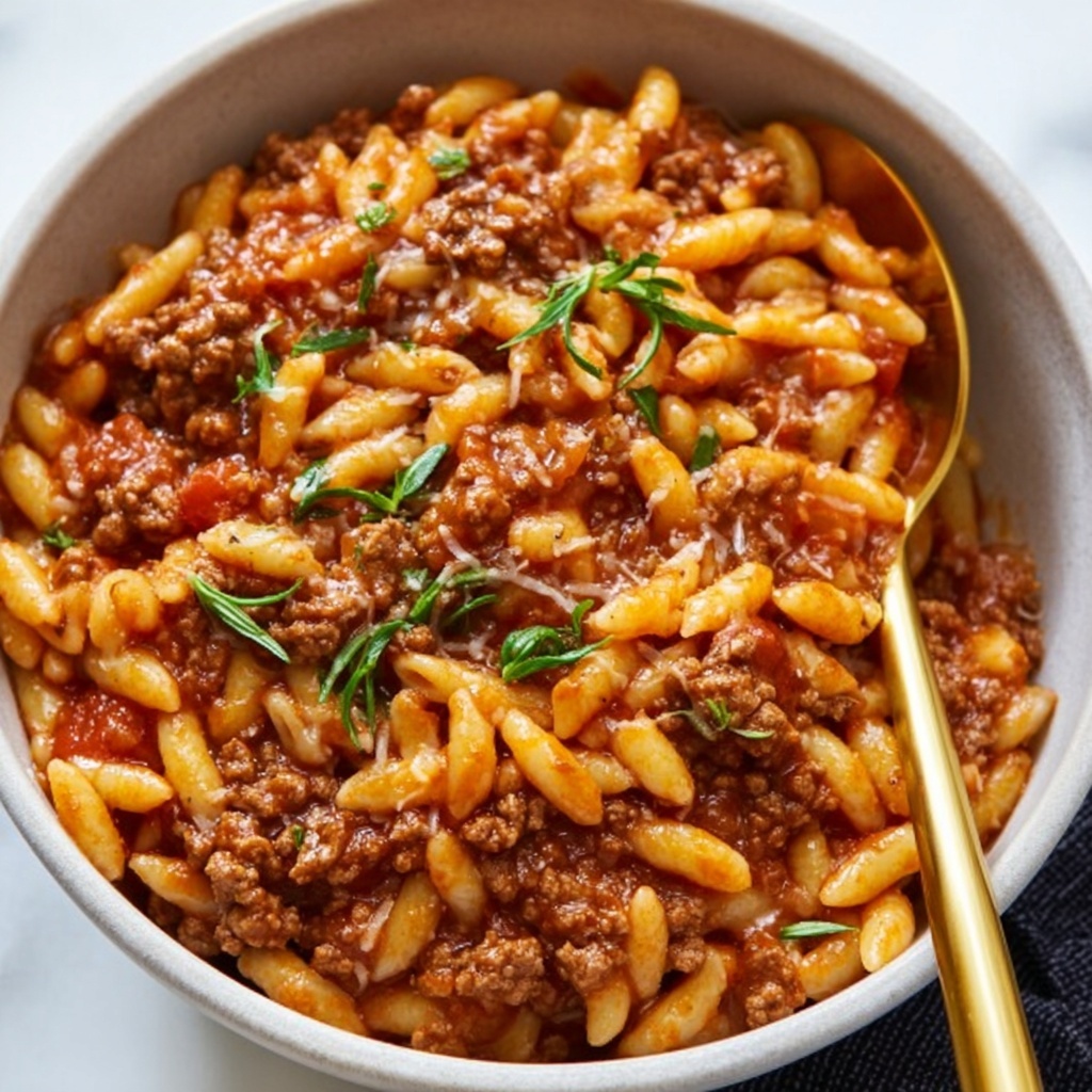 One-Pot Orzo Bolognese Recipe - Recipe Image