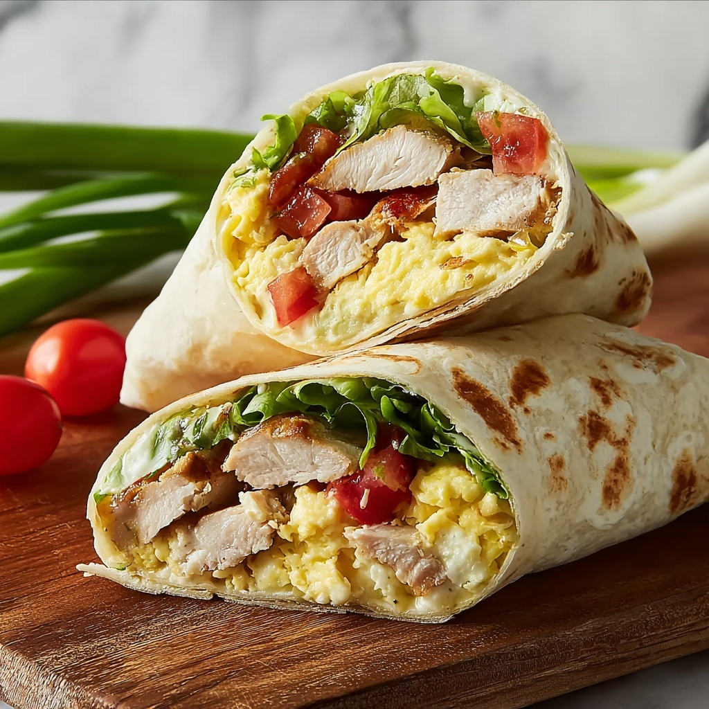 Protein-Packed Chicken Club Egg White Wrap for Healthy Lunch Recipe - Recipe Image