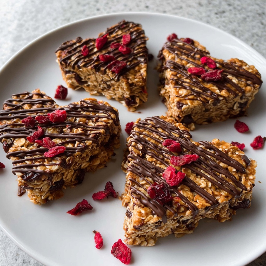 Crunchy Granola Heart Bars Recipe - Recipe Image
