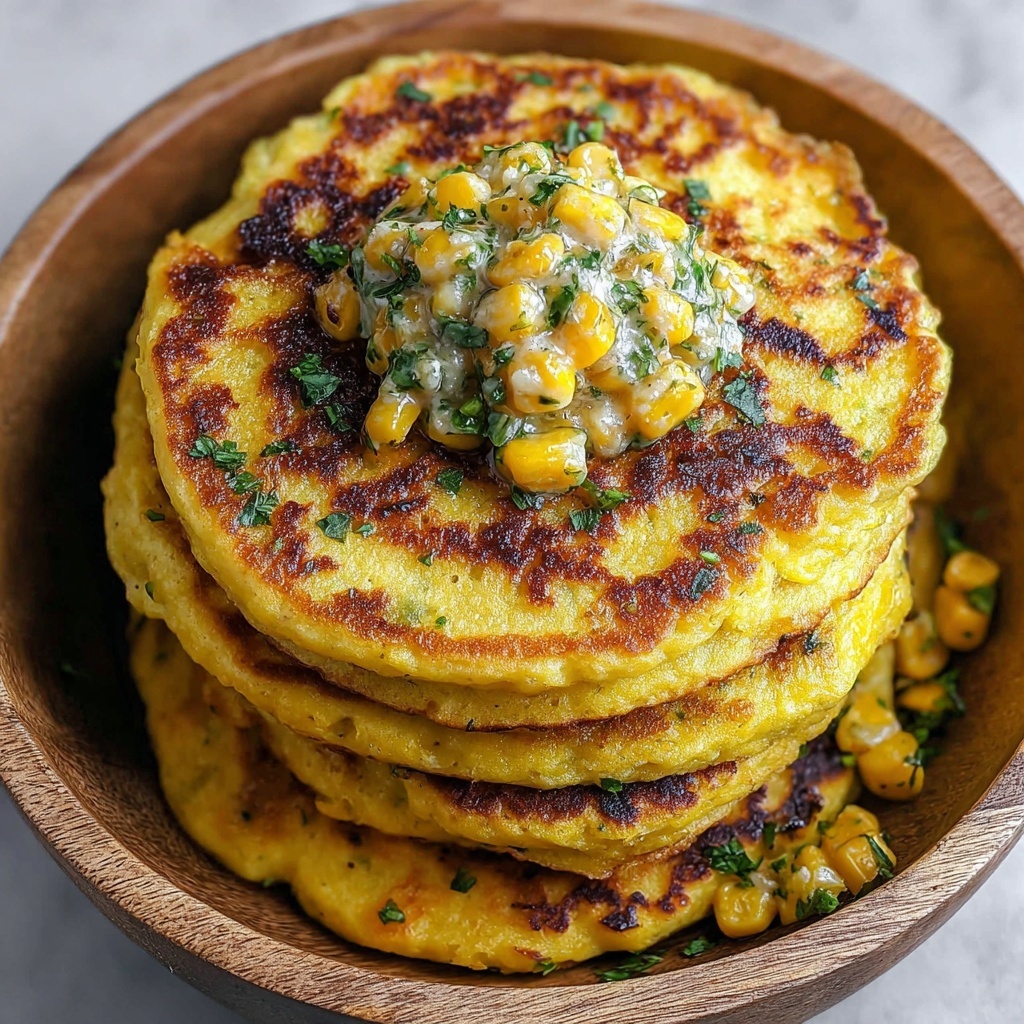 Venezuelan Sweet Corn Cachapas: Melt-in-Your-Mouth Delight Recipe - Recipe Image