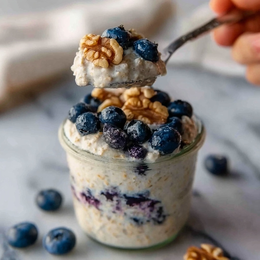 Blueberry Overnight Oats with Yogurt Recipe - Recipe Image
