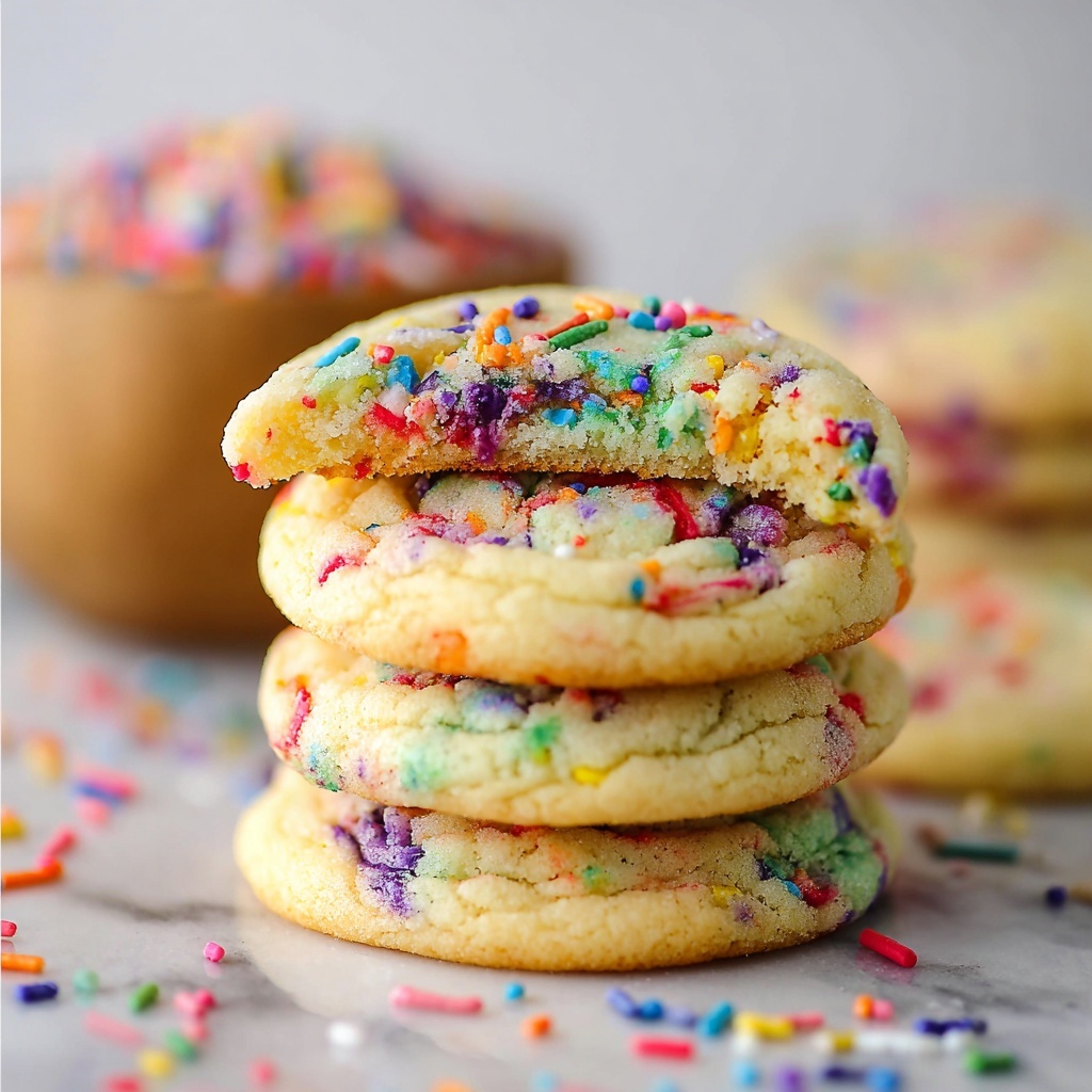 Funfetti Cake Mix Cookies with Cream Cheese Frosting Recipe - Recipe Image
