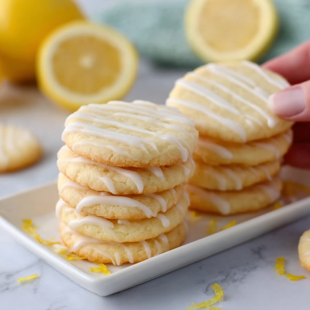 Lemon Sugar Cookies with Lemon Glaze Recipe - Recipe Image