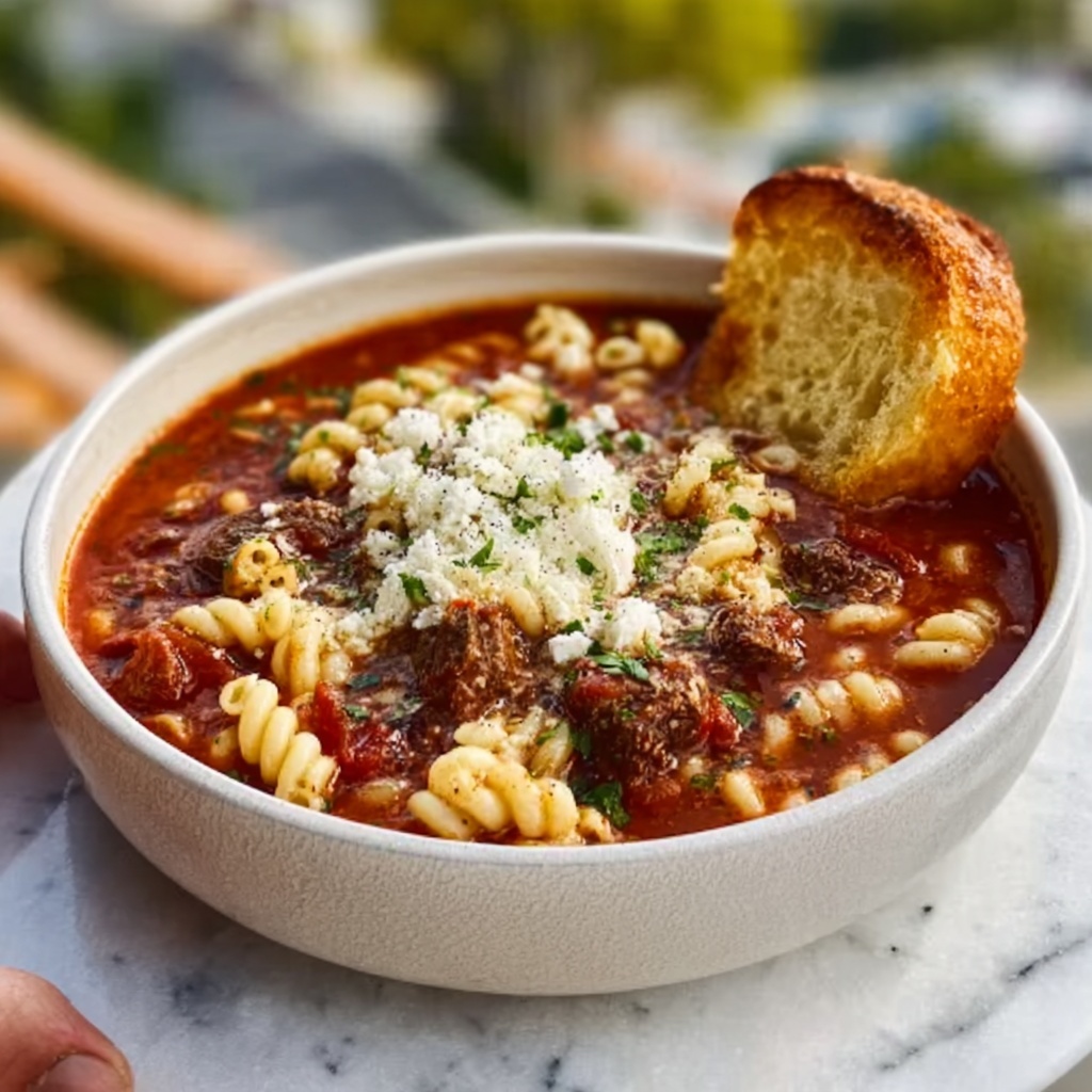 Crockpot Olive Garden Pasta Fagioli Recipe - Recipe Image