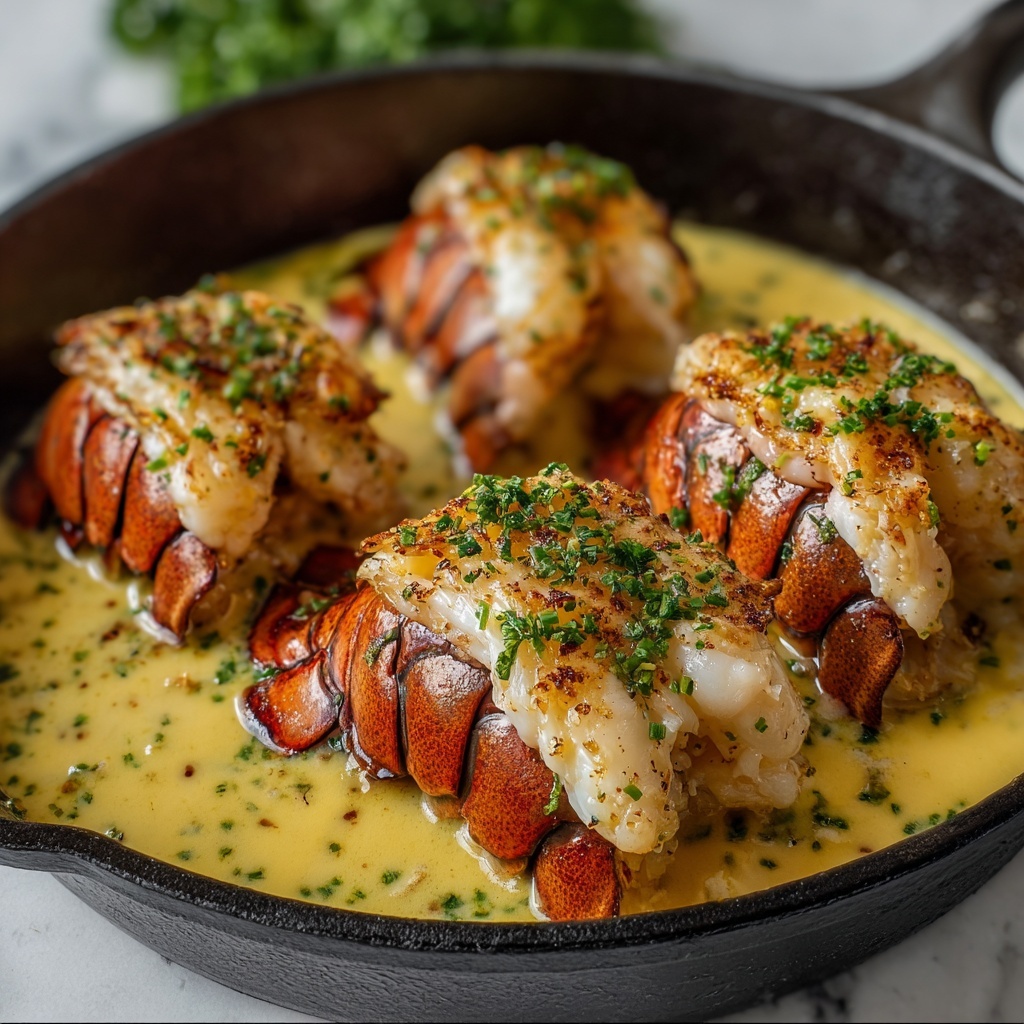 Creamy Garlic Butter Lobster Tails Recipe - Recipe Image