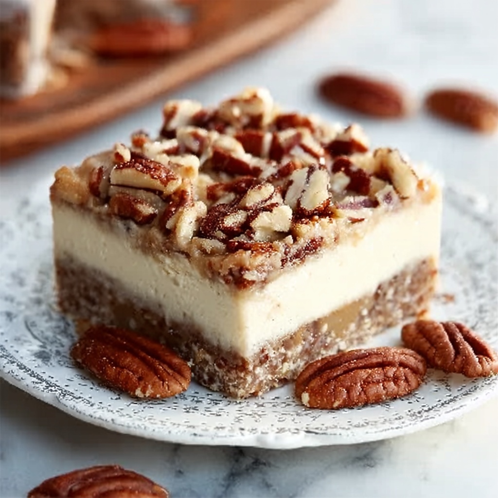 Pecan Pie Cheesecake Bars Recipe - Recipe Image