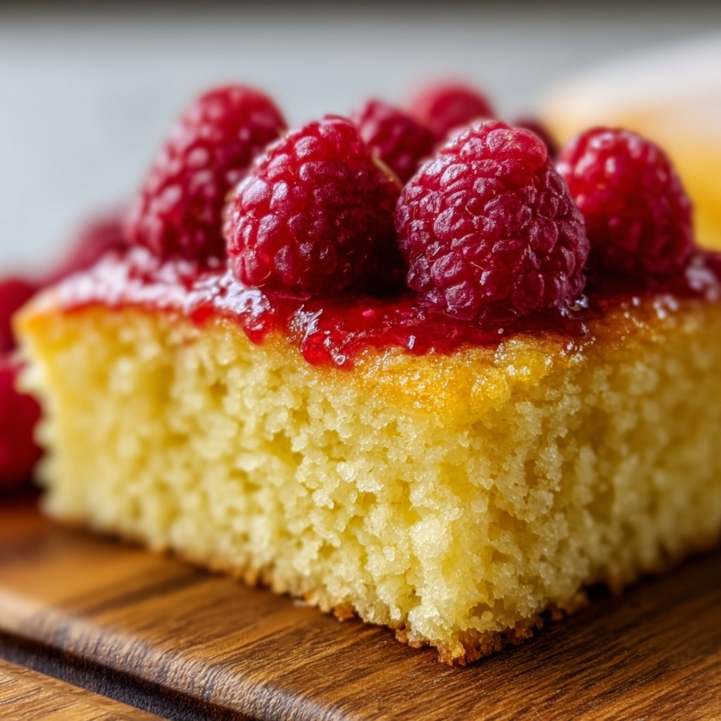 Grilled Sunny Lemon Pound Cake with Raspberries Recipe - Recipe Image