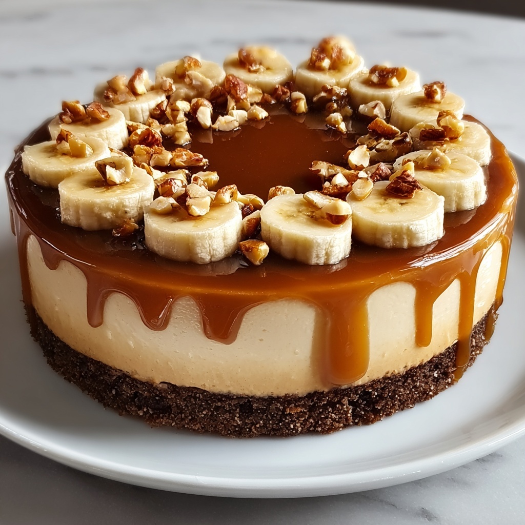 Banana Caramel Nut Cheesecake Recipe - Recipe Image