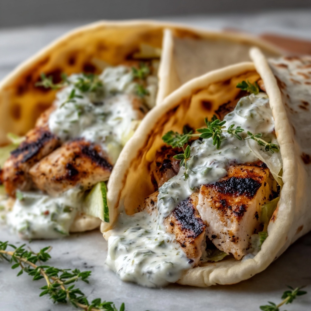 Greek Chicken Gyros with Cucumber Tzatziki Recipe - Recipe Image