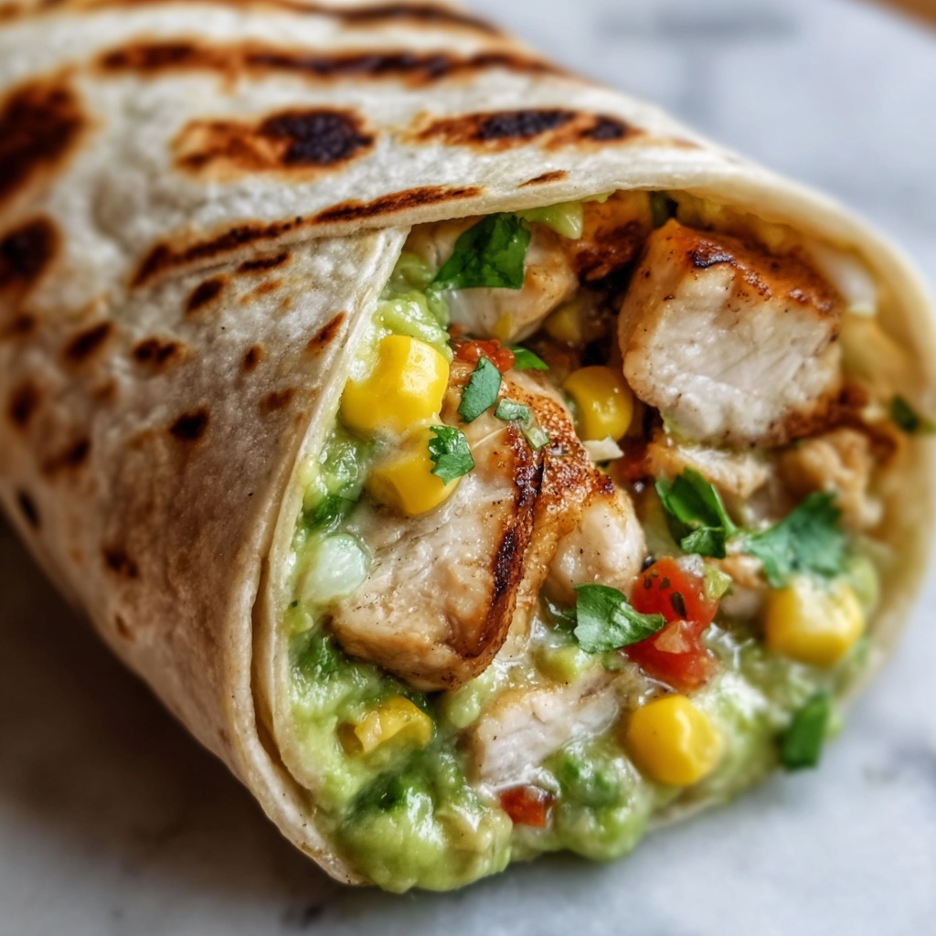 Chicken Avocado Ranch Burritos with Lime Wedges Recipe - Recipe Image