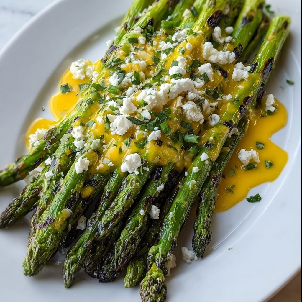 Lemon and Feta Grilled Asparagus Recipe - Recipe Image