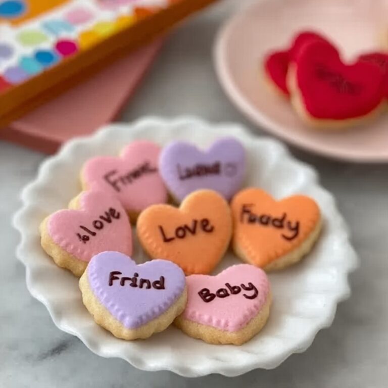 Mini Valentine’s Day Message Heart Sugar Cookies Recipe